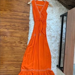 Orange maxi dress